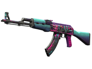 AK-47 | Неоновый гонщик (Закалённое в боях)